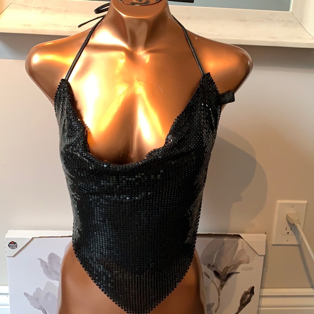 🩱Sirens Black Sequin Cami